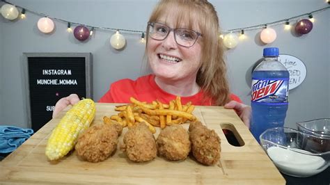 Fried Chicken First Time Mukbang Eating Show Youtube