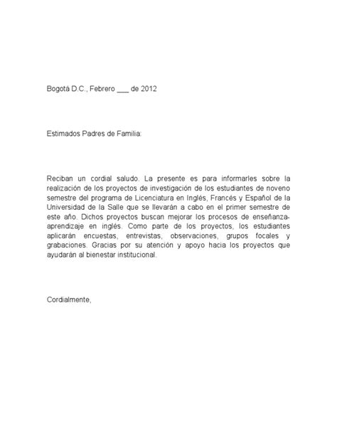 02 Febrero 23 2012 Carta Modelo Informar Padres De Familia Sobre