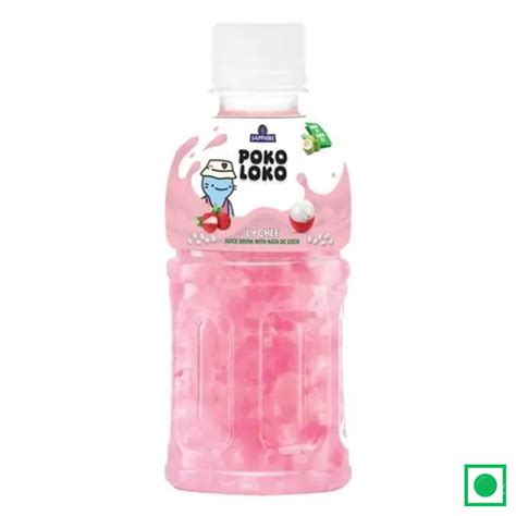 Sapphire Poko Loko Lychee Flavoured Juice Drink With Nata De Coco 300 Ml Royal Mark At Rs 76