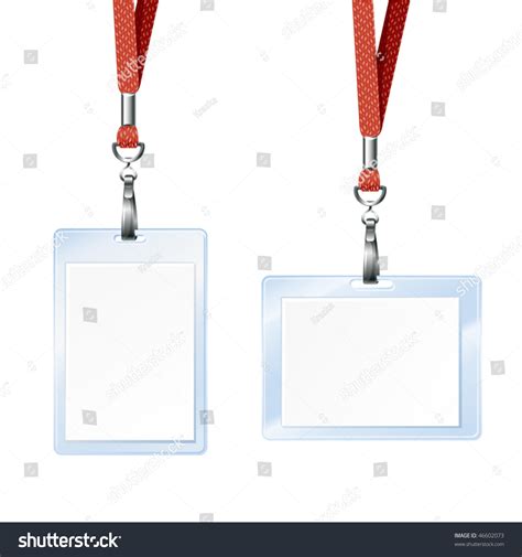 Make your id card image 3.5 x 2.25 inches instead of 3.375 x 2.125 inches. Blank Badge For Id Card Stock Vector Illustration 46602073 ...