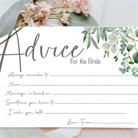 Hen Party Games Advice To The Bride Cards Hen Party Etsy Uk