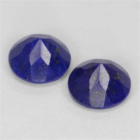 Blue Lapis Lazuli 08 Carat 2 Pcs Round From Afghanistan Gemstones