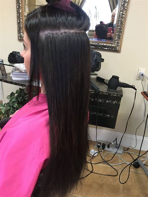 Cold Fusion Bonded Keratin Hair Extensions Process Hair Extensions