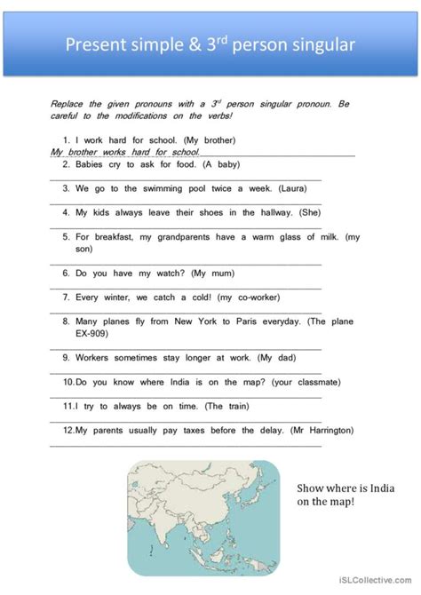 Simple Present Tense In 3rd Person S English Esl Worksheets Pdf And Doc