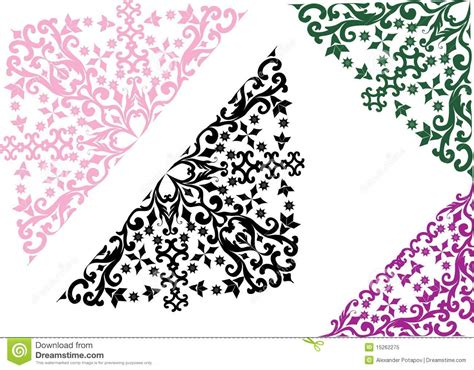 Four Abstract Corners Decoration Stock Vector Illustration Of Corner