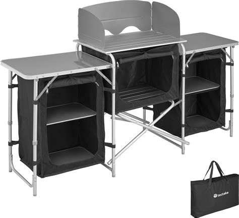 Buy tectake Camping Kitchen 172x52x104cm Black from £98.99 (Today) - Best Deals on idealo.co.uk
