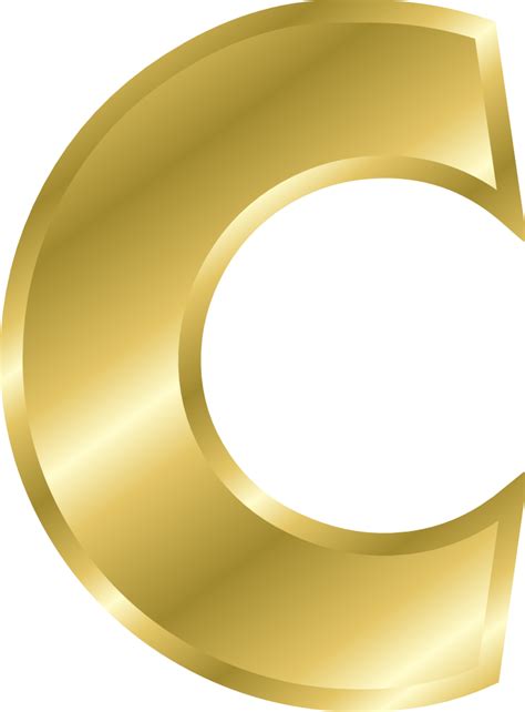 OnlineLabels Clip Art - Effect Letters Alphabet Gold png image