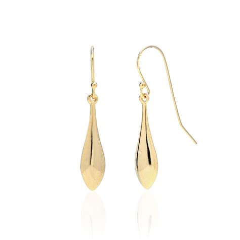 14K Gold Fill Teardrop Earrings Gold Dangle Drop Earrings For Etsy