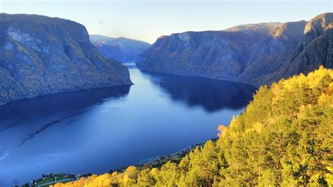 landscape, lake, reflection, river, national park, fjord, valley