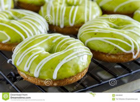 Homemade Baked Caramel Apple Donuts Stock Photo Image Of