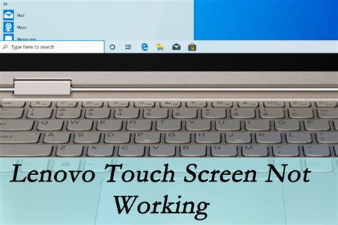 Lenovo Touch Screen Not Working Heres How To Fix It Minitool Partition Wizard