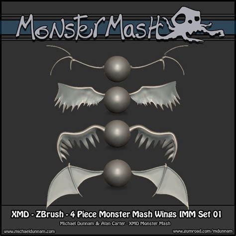 Free ZBrush Brushes! Monster Mash IMM 94 Parts | Zbrush, Monster mash ...