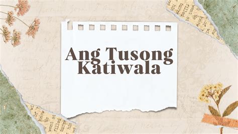 Ang Tusong Katiwala Aralin Philippines
