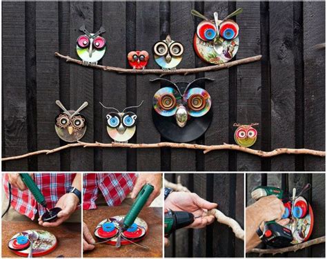 Creative Ideas Diy Cute Owl Decoration From Recycled Lids
