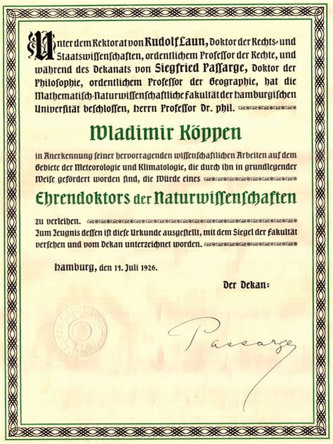You'll develop the skills needed to teach nursing in academic or practice settings. Certificate of Wladimir Köppens honorary doctoral degree ...