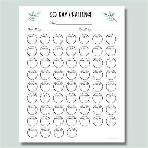 Day Challenge Tracker Printable Pdf Habit Tracker Etsy Hong Kong