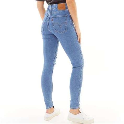 Levis Damen Mile High Super Skinny Jeans Blau