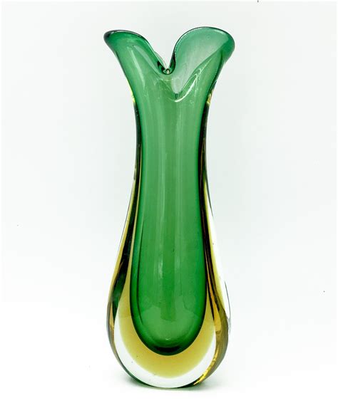 1960 S Sommerso Murano Glass Vase From Flavio Poli For Seguso Italy