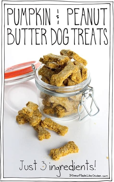 Pumpkin And Peanut Butter Dog Treats Just 3 Ingredients It Doesnt