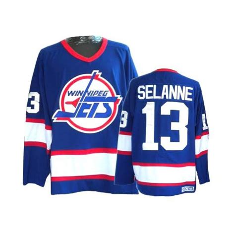 Winnipeg jets official jerseys & clothing. Teemu Selanne Winnipeg Jets CCM Authentic Blue Throwback ...