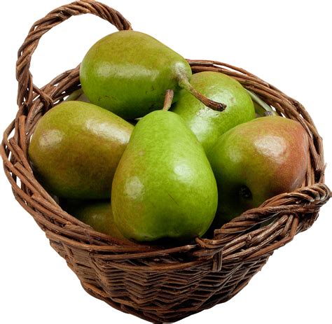 Download Green Pears In Basket Png Image Hq Png Image Freepngimg