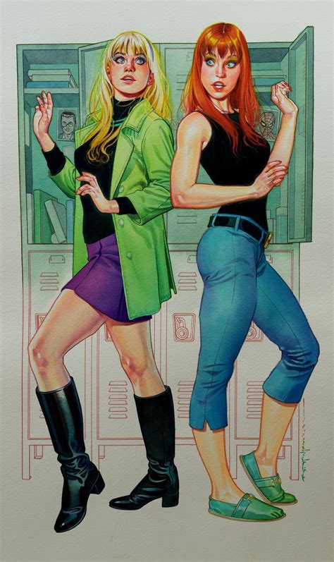 dynamic duo gwen stacy and mary jane watson