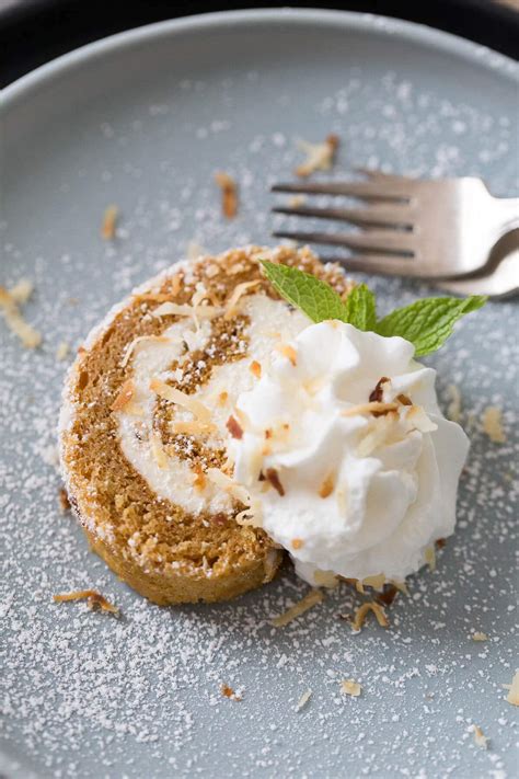 This pumpkin roll creates a lovely pinwheel design by wrapping a honey colored sponge cake around a cream cheese filling that is full of toasted. The Best Pumpkin Roll Recipe - LemonsforLulu.com
