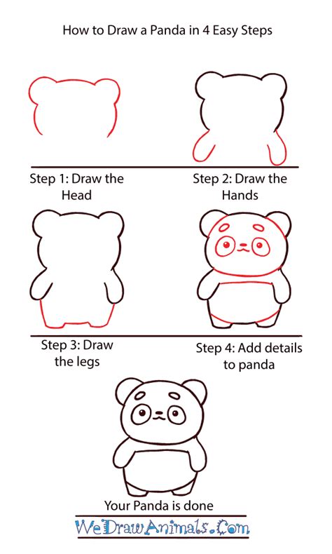 how to draw a kawaii panda step by step panda panda bear how to draw a panda bear cute