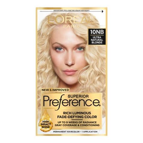 Loreal Paris Superior Preference 10nb Ultra Natural Blonde Permanent Hair Color 10 Ct Ralphs