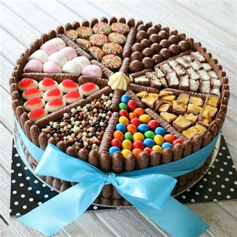 An Easy Chocolate Birthday Cake Decorated With Chocolate Biscuits