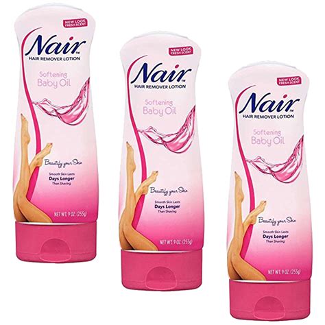 3 Pack Nair Hair Remover Lotion With Baby Oil For Smooth And Radiant