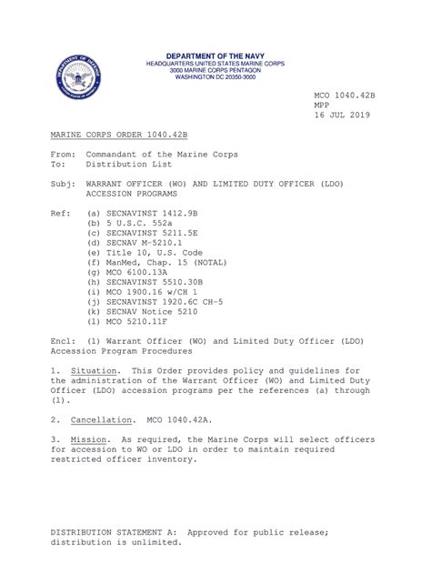 Marine Corps Deployment Orders