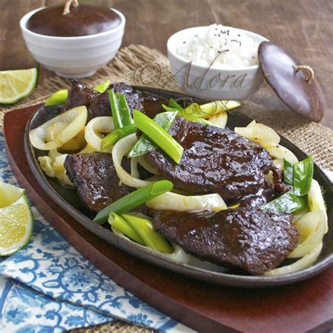 The darkest and richest variety of soy sauce is indonesian ketjap manis, which is made from black soya beans. BISTEK TAGALOG - steak cooked with soy sauce, lime and onions | Bistek tagalog, How to cook ...