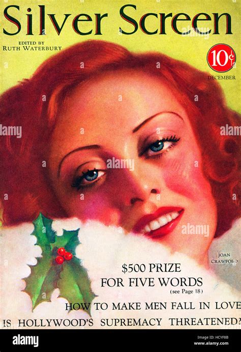 Joan Crawford Silver Screen Magazine Cover December 1930 Stock Photo