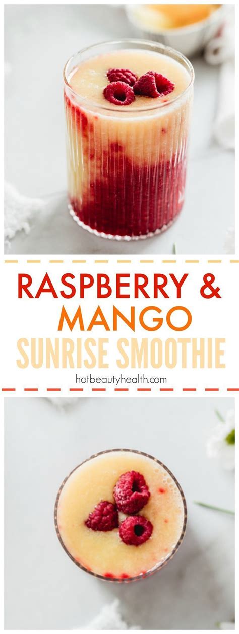 Raspberry Mango Sunrise Smoothie This Healthy Drink Recipe Is Sweet