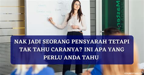 Berikut kami kongsikan hebahan terkini permohonan kerja sebagai pensyarah mengikut bidang keperluan bagi tahun 2021. Nak Jadi Seorang Pensyarah Tetapi Tak Tahu Caranya? Ini ...