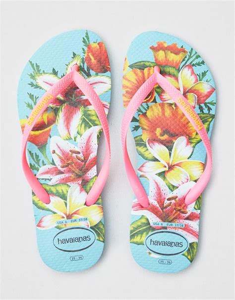 havaianas slim floral flip flop