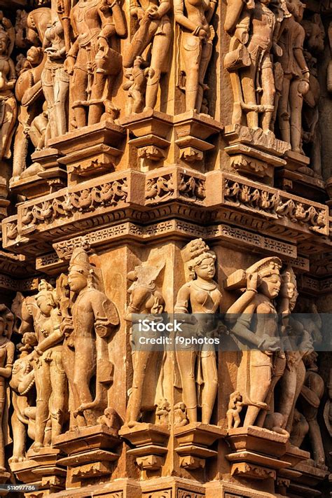 Famous Stone Sculptures Of Khajuraho Stock Photo Download Image Now
