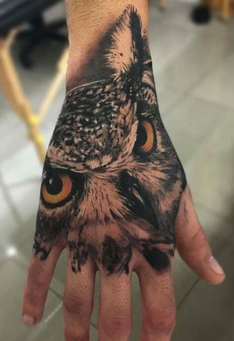 12 Best Owl Hand Tattoo Designs Petpress