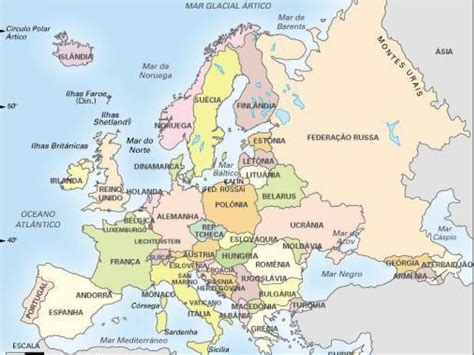 Mapa Da Europa Em Portugues