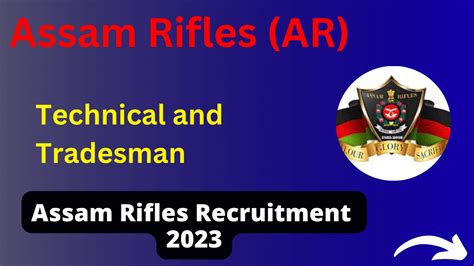 Assam Rifles Recruitment 2023 Technical And Tradesman Notification