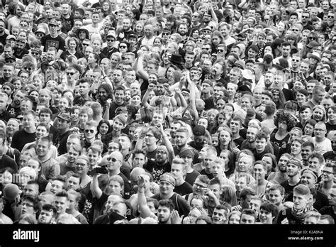 Concert Crowd Hands Black And White