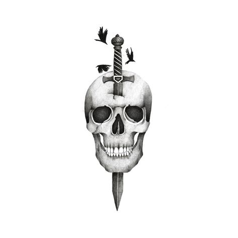 Skull With Dagger Temporary Tattoo Tattoo Icon Tattooicon