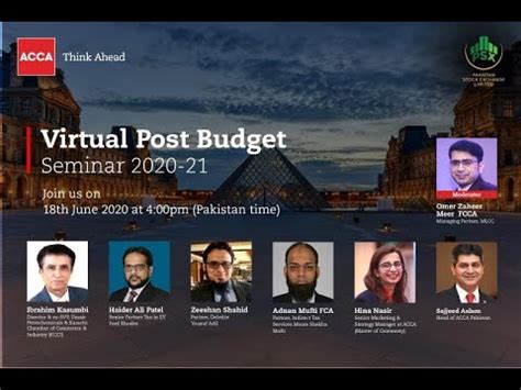 Our basic budgeting seminars are designed for people who are looking for financial education to obtain the tools to become financially independent, or at least. YouTube Premiere of ACCA & PSX Post Budget 2020 Seminar ...