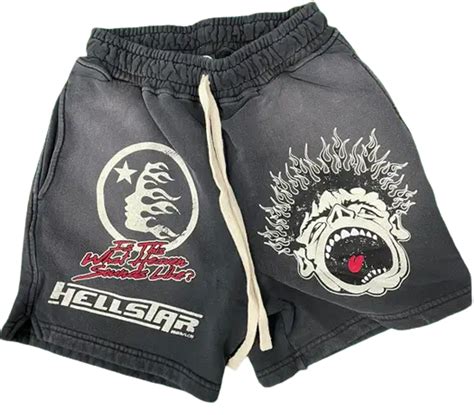Hellstar Black Logo Shorts Whats On The Star