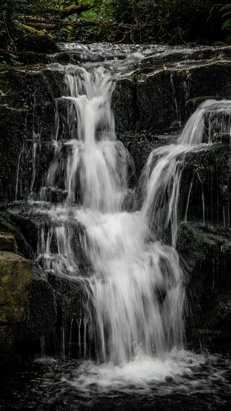 Download Wallpaper 2160x3840 Waterfalls Cascades Water Stones