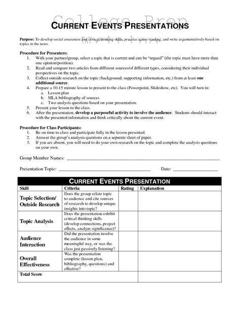8 Best Images Of Weekly Current Events Worksheet Current