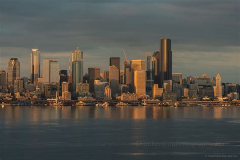 Seattle Dusk Waterfront Skyline From Alki