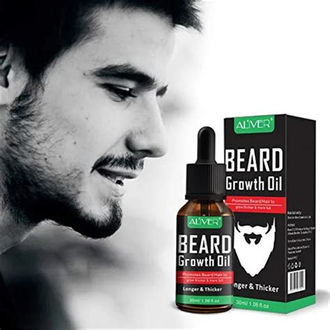 Aliver Natural Beard Oil For Menpromots Beardhairaxillary Hair Growth Longer And Thicker 30ml