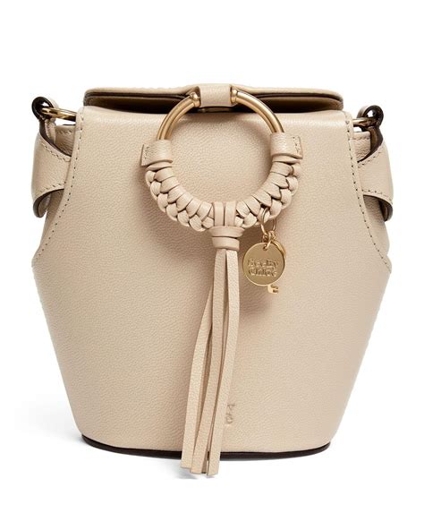 See By Chloé Leather Joan Bucket Bag In Beige Natural Lyst Canada